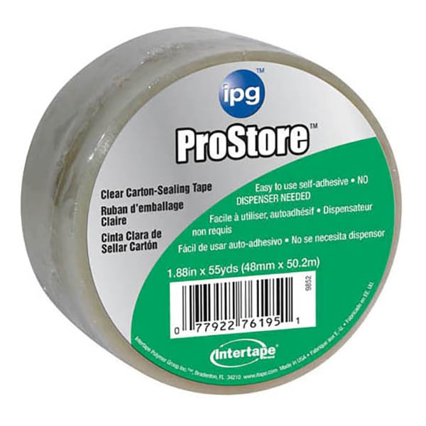 Intertape 1.88" x 55 Yds Clear Moving Tape Box & Carton Sealing Tape